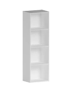 Vida Designs Oxford 4 Tier Cube Bookcase -FurniHaven Shop T3LQD SQ2 0000000013 WHITE SLf