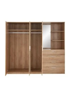 Everyday Panama 3 Door, 4 Drawer Combi Wardrobe - FSC® Certified -FurniHaven Shop T3XDE SQ4 0000000006 OAK SLd