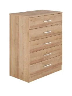 Everyday Panama 5 Drawer Chest - FSC® Certified -FurniHaven Shop T3XDG SQ3 0000000006 OAK SLa