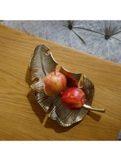 Maxwell & Williams Artesa Brass Leaf Serving Platter 11 Maxwell & Williams Artesa Brass Leaf Serving Platter -FurniHaven Shop TAFQH SQ3 0000000651 BRASS SLd1