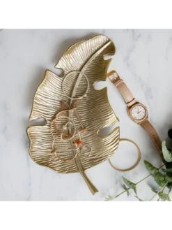 Maxwell & Williams Artesa Brass Leaf Serving Platter 12 Maxwell & Williams Artesa Brass Leaf Serving Platter -FurniHaven Shop TAFQH SQ4 0000000651 BRASS SLd2