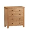 Julian Bowen Marlborough Ready Assembled 4 Drawer Chest  -FurniHaven Shop TDXAA SQ1 0000000006 OAK SLf