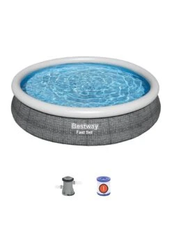 Bestway 12ft Fast Set Pool Inc Filter Pump -FurniHaven Shop TG7C4 SQ3 0000000088 NO COLOR SLa