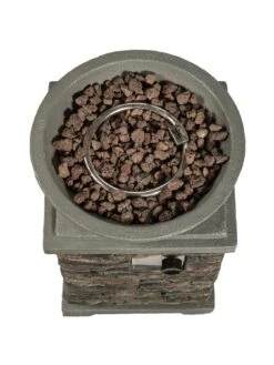 Teamson Home Gas Fire Pit Stone With Lava Rock -FurniHaven Shop TM7FJ SQ4 0000000088 NO COLOR SLd2
