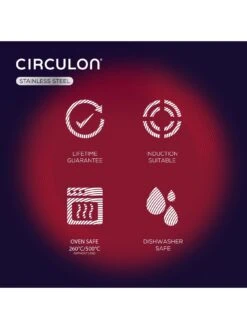 Circulon Steel Shield Stainless Steel Induction Non-stick 5 Piece Pan Set With Bonus Tool -FurniHaven Shop TMW4J SQ5 0000000166 STAINLESS STEEL SLd3