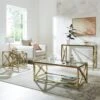 Very Home Christie Glass Top Bar Table - Brass -FurniHaven Shop TQD9F SQ1 0000000651 BRASS RSr
