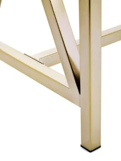 Very Home Christie Glass Top Bar Table - Brass -FurniHaven Shop TQD9F SQ4 0000000651 BRASS SLd1