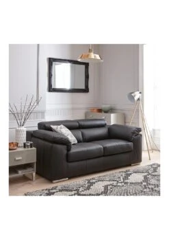 Very Home Brady Premium Leather 4 Seater Sofa - FSC® Certified -FurniHaven Shop TRYDV SQ2 0000000005 GREY RSr