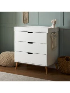 Obaby Maya Mini 3 Piece Room Set - White/Natural -FurniHaven Shop TTEJR SQ4 0000000013 WHITE SLd