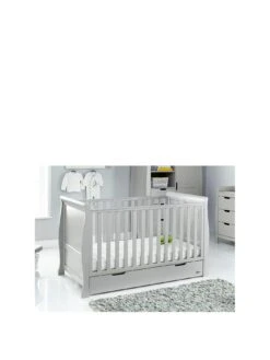 Obaby Stamford Classic Sleigh 3-Piece Room Set - Warm Grey -FurniHaven Shop TTEJW SQ3 0000000005 GREY SLa