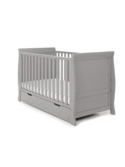 Obaby Stamford Classic Sleigh 3-Piece Room Set - Warm Grey -FurniHaven Shop TTEJW SQ4 0000000005 GREY SLd