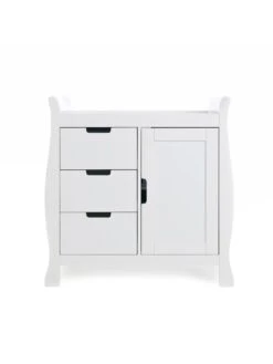 Obaby Stamford Luxe 2-Piece Nursery Furniture Room Set - White -FurniHaven Shop TTEJX SQ4 0000000013 WHITE SLd1