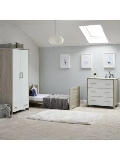 Obaby Nika 3-Piece Room Set - Grey Wash/White -FurniHaven Shop TTEKX SQ2 0000000361 WHITE GREY RSr