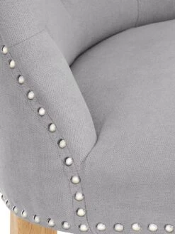 Very Home Warwick Chenille Pair Of Standard Dining Chairs - Grey/Oak Effect - FSC® Certified -FurniHaven Shop TTH7M SQ4 0000000311 GREY OAK SLd