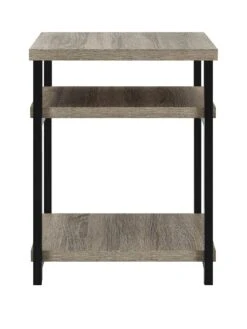 Dorel Home Elmwood End Table -FurniHaven Shop TU44C SQ3 0000006131 GREY OAK SLa