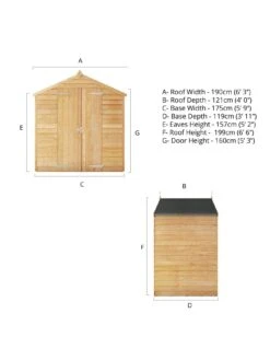 MERCIA 4 X 6 Ft Overlap Apex Windowless Shed With Double Doors - FSC® Certified -FurniHaven Shop TUTJF SQ4 0000000099 N A SLd2