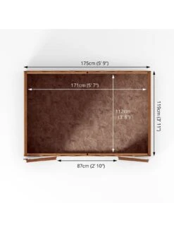 MERCIA 4 X 6 Ft Overlap Apex Windowless Shed With Double Doors - FSC® Certified -FurniHaven Shop TUTJF SQ5 0000000099 N A SLd3