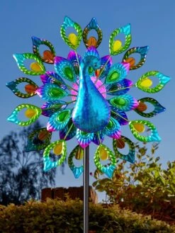 Smart Solar Peacock Wind Spinner -FurniHaven Shop TVA4P SQ2 0000000088 NO COLOR SLd