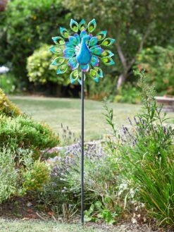 Smart Solar Peacock Wind Spinner -FurniHaven Shop TVA4P SQ3 0000000088 NO COLOR SLd1