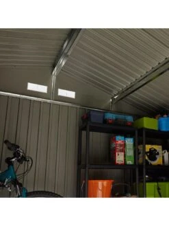 Rowlinson Trentvale 10 X 8ft Metal Apex Shed - Light Grey 10 Rowlinson Trentvale 10 X 8ft Metal Apex Shed - Light Grey -FurniHaven Shop TVNFX SQ3 0000000088 NO COLOR SLd1