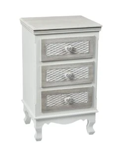LPD Furniture Brittany 3 Drawer Bedside Table