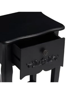 LPD Furniture Antoinette 1 Drawer Nightstand -FurniHaven Shop TWMQX SQ4 0000000004 BLACK SLd