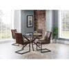 Julian Bowen Brooklyn Pair Of Dining Chairs 1 Julian Bowen Brooklyn Pair Of Dining Chairs -FurniHaven Shop TX46G SQ1 0000000143 BROWN RSr