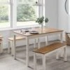 Julian Bowen Coxmoor Solid Oak Bench -FurniHaven Shop TX4DC SQ1 0000000010 WHITE OAK RSr