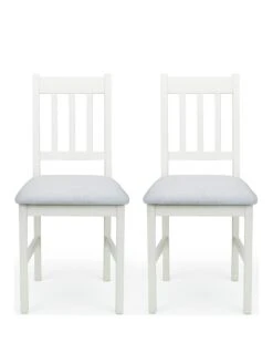 Julian Bowen Coxmoor Set Of 2 Solid Oak Dining Chairs - Ivory 8 Julian Bowen Coxmoor Set Of 2 Solid Oak Dining Chairs - Ivory -FurniHaven Shop TX4K9 SQ2 0000000010 WHITE OAK SLf