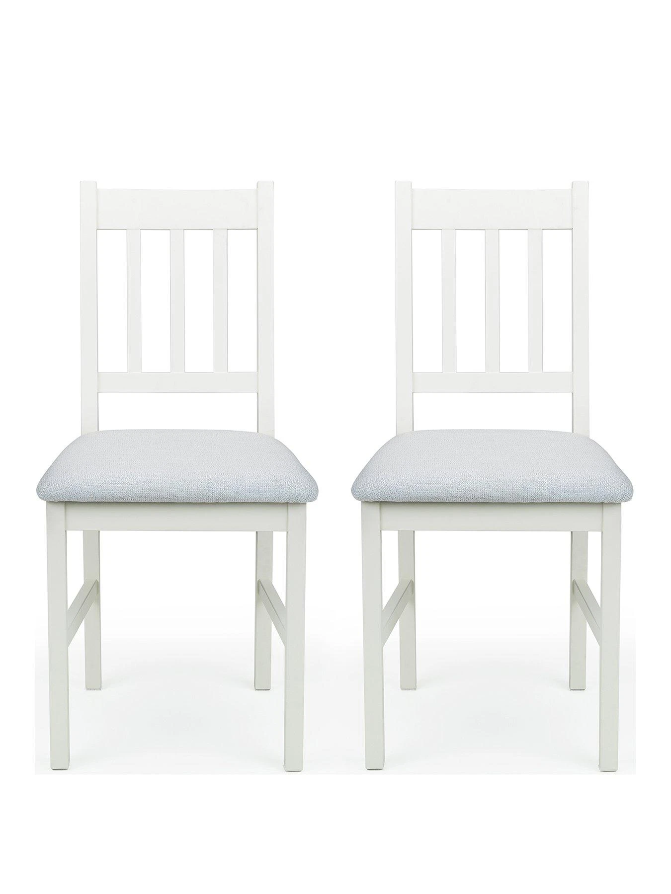 Julian Bowen Coxmoor Set Of 2 Solid Oak Dining Chairs - Ivory 4 Julian Bowen Coxmoor Set Of 2 Solid Oak Dining Chairs - Ivory - Image 2