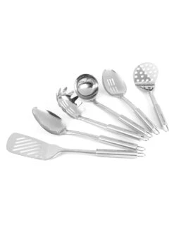 Russell Hobbs 6 Piece Stainless Steel Kitchen Utensil Set With Stand 7 Russell Hobbs 6 Piece Stainless Steel Kitchen Utensil Set With Stand -FurniHaven Shop TXN3Q SQ2 0000000013 WHITE SLd