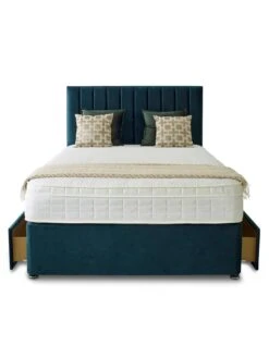 Shire Beds Liberty 1000 Memory Double 4 Dr Divan -FurniHaven Shop TY4UR SQ2 0000001836 EMERALD RSr