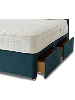Shire Beds Liberty 1000 Memory Double 4 Dr Divan -FurniHaven Shop TY4UR SQ5 0000001836 EMERALD SLd2