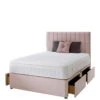 Shire Beds Liberty 1000 Memory Divan Bed With Storage Options -FurniHaven Shop TY4VR SQ1 0000000591 BLUSH SLa