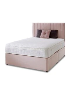 Shire Beds Liberty 1000 Memory Divan Bed With Storage Options -FurniHaven Shop TY4VR SQ4 0000000591 BLUSH SLd1