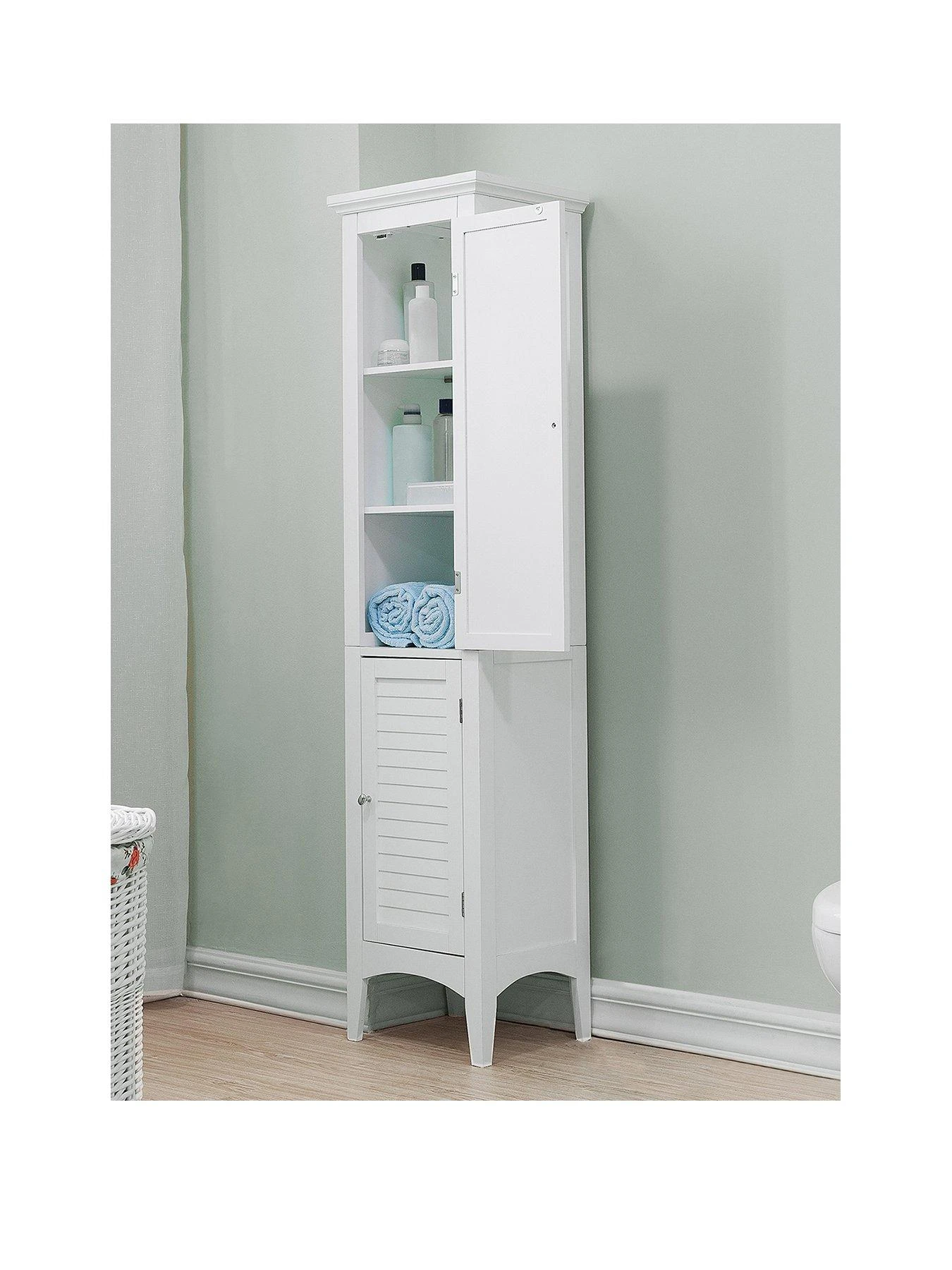 Teamson Home Glancy 2 Door Tall Storage Cabinet 3 Teamson Home Glancy 2 Door Tall Storage Cabinet