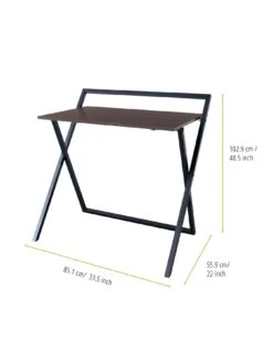 Teamson Home Versanora Folding Office Desk -FurniHaven Shop TY7G9 SQ2 0000000143 BROWN RSr