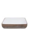 Premier Housewares Kara Mango Wood Large Serving Dish -FurniHaven Shop TYMXW SQ1 0000008606 NATURAL WHITE SLf