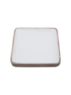 Premier Housewares Kara Mango Wood Large Serving Dish -FurniHaven Shop TYMXW SQ2 0000008606 NATURAL WHITE SLd