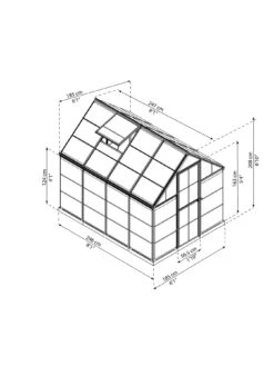 Canopia By Palram Harmony 6X8 Greenhouse - UV Protected Crystal Clear, Polycarbonate Panels -FurniHaven Shop U3GXH SQ6 0000000099 N A SLd4