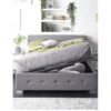 Aspire Linen Side Opening Ottoman Bed -FurniHaven Shop U4A7X SQ1 0000016413 GREY LINEN SLa