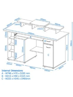 Alphason San Diego Work Centre -FurniHaven Shop U4YLF SQ5 0000000013 WHITE SLd2