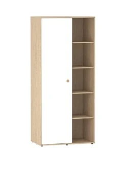 Vida Designs Neptune 1 Door Kids Wardrobe -FurniHaven Shop U79HQ SQ2 0000000010 WHITE OAK SLf