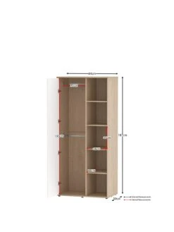 Vida Designs Neptune 1 Door Kids Wardrobe -FurniHaven Shop U79HQ SQ3 0000000010 WHITE OAK SLa