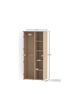 Vida Designs Neptune 1 Door Kids Wardrobe -FurniHaven Shop U79HQ SQ5 0000000010 WHITE OAK SLd1