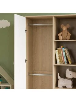 Vida Designs Neptune 1 Door Kids Wardrobe -FurniHaven Shop U79HQ SQ7 0000000010 WHITE OAK DGy