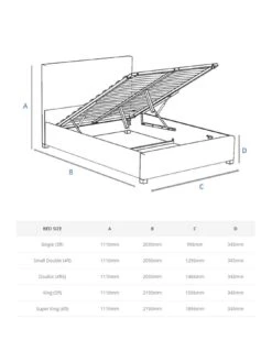 Aspire Hepburn Fabric Ottoman Storage Bed Frame -FurniHaven Shop U7MRK SQ7 0000000027 DUCK EGG DGy