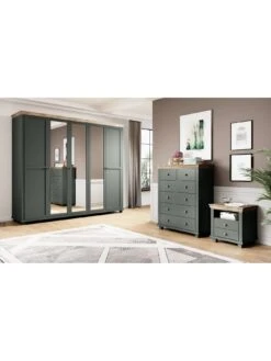 Very Home Evora 3 Door Mirrored Wardrobe -FurniHaven Shop U9P6X SQ2 0000016619 GREEN OAK RSr