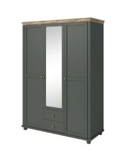 Very Home Evora 3 Door Mirrored Wardrobe -FurniHaven Shop U9P6X SQ3 0000016619 GREEN OAK SLa