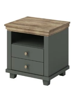 Very Home Evora 2 Drawer Bedside -FurniHaven Shop U9PAE SQ3 0000016619 GREEN OAK SLa
